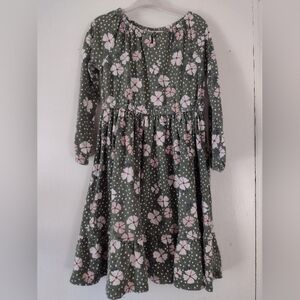Green/Pink Flowered Dress Size 4